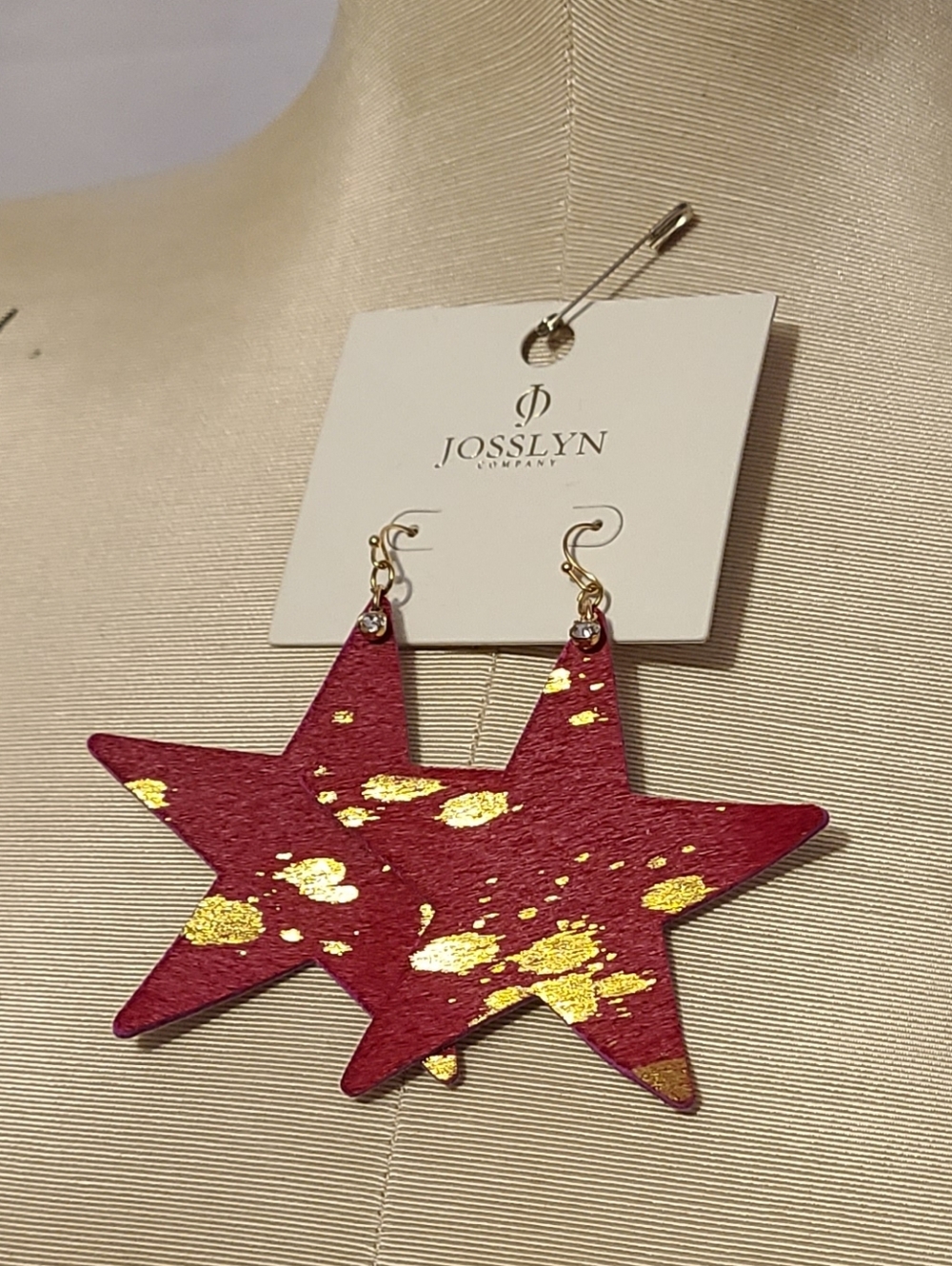 Star Earrings Hot Pink Gold Josslyn Company